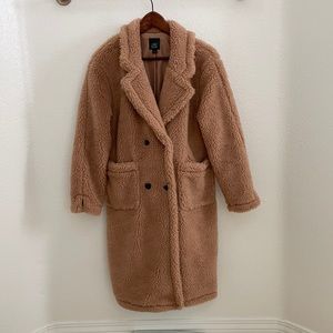 Sherpa teddy bear long coat